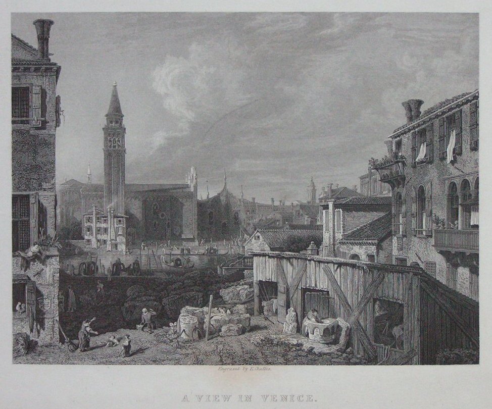 Print - A View in Venice from the original picture by Canaletto, in the National Gallery - Challis